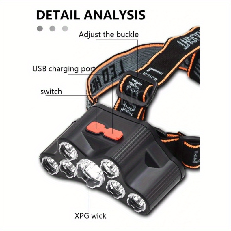 4 Moda Jaka LED Naglavna Lampa sa Punjivom Baterijom za Kampovanje i Pecanje - Slika 3