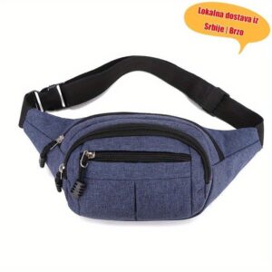 Prostrana „crossbody“ torba za muškarce i žene, dizajnirana za poslovnu upotrebu, sa izdržljivošću za sportove na otvorenom i novčanik za mobilni telefon.