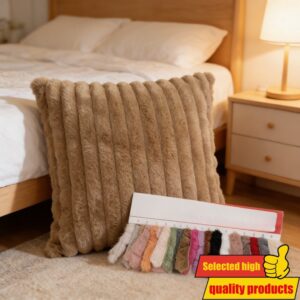 Navlaka za jastuk prugasti zec plisana mekana