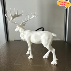 Skulptura za božićnu tematsku umetničku izložbu sa 3D štampanim praznim modelom, spremna za slikanje i pretvaranje u dekorativni komad