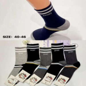 Muške čarape do sredine lista od 100% pamuka, zimske debele termo tople sportske čarape za muškarce