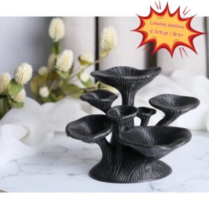 Crni stalak za nakit u obliku pecurke 3D stampa