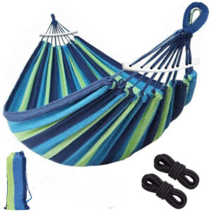 Debeljena tkanina, zakrivljena šipka protiv prevrtanja, viseća mreža 185cm*80cm, izdržljiva i prenosiva, uključuje remen za drvo i torbu za skladištenje, savršena za kampovanje, terasu, dvorište, upotrebu u zatvorenom prostoru