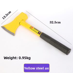 Ručno izrađena teška sekira sa stakloplastičnom drškom i sečivom – Profesionalna za sečenje drva, drvorez, ogrjev – Izdržljiva sekira sa neklizajućim drškom, lagana za sečenje drveća, preživljavanje u prirodi