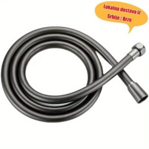 Izdržljivo crevo dizajnirano za sisteme za tuširanje, sa sigurnim ulazom za tuš glavu i svestranim crevom za toplu vodu sa četiri tačke spajanja