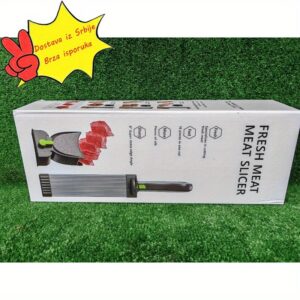 Ručna mašina za sečenje mesa sa performansama električnog uređaja, oštrenjem od nerđajućeg čelika i ergonomskom drškom – Brza rezalica za kućnu i komercijalnu upotrebu, lako cistljiv dizajn, precizan kontroler za delikatese, mesecevanje, kuhinju – Idealan alat za meso, sir, povrće, hleb – Izdržljiva konstrukcija sigurnog rada, kompaktno prenosivo resenje, higijenski bezbedni noževi pogodni uz hranu, jednostavno sicanje zbog svaznosti i doslednosti, tanko secanje mesa,