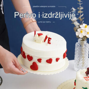 Višekratna podloga za torte za rođendanske torte | Zadebljana plastična tacna sa uklonjivom podlogom za tortu
