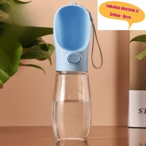 Dva-u-jedan prenosiva čaša za vodu za pse, pogodna za upotrebu na otvorenom, putovanja i šetnje, služi kao flaša za vodu i dozator za hidrataciju kućnih ljubimaca