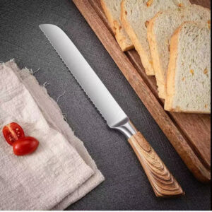 Set od 5 noževa, Set kuhinjskih noževa od visokougljeničnog nehrđajućeg čelika, Ultra oštar set sa blokom za noževe