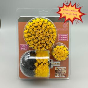 Fabrički direktan set od 3 komada četke za čišćenje električne bušilice i pranje automobila, veleprodaja