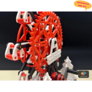 3D štampano rotirajuće ringišpil božićno drvce – igračka za nervozu i dekoracija za sto, senzorna igračka za nervozu, jedinstveni pokretni mehanizam praznična dekoracija poklon (ukras za radni sto)