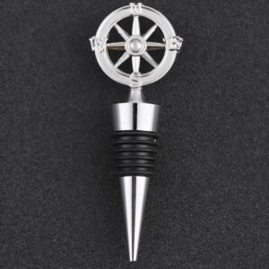 Kreativni Pokloni za Venčanje Set Čepova za Vino u Obliku Kompasa | Premium Konzervans za Vino, Dekorativna Kutija za Poklone za Zabavu, Napravljeno od Drugog Materijala