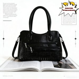 Nova torba za rame sa dezenom krokodila, prostrana kožna torba za putovanje na posao sa jednostavnim dizajnom