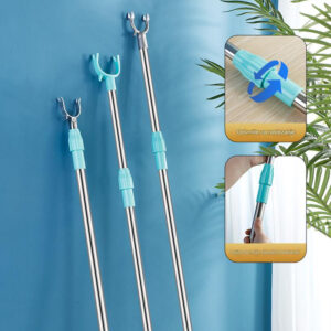 Podesivi čelični stalak za sušenje veša sa pojačanim vešalicama – Samostojeći stalak za veš i sušilicu, pogodan za kućnu upotrebu, štedi prostor, organizator za orman, stalak za sušenje