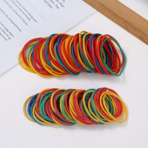 Gumice visoke elastičnosti otporne na toplotu – Industrijska čvrstoća, višebojno (crveno, plavo žuto zeleni narandžasto crna bela roze ljubčasta braon) fleksibilni i izdrzljivi gumen prstenovi za rukotvorine kancelariju medicinarske DIY umetnost & obrt tezuci od jake konstrukce profesionalnu uporab