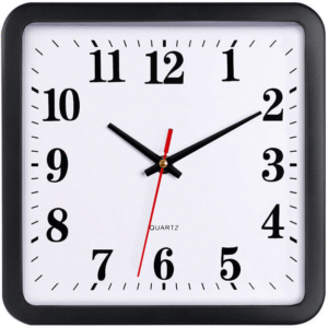 Moderni tihi zidni sat – kvadratni i okrugli izgled, pogodan za spavaću sobu, minimalistički, plastični sat sa tihim mehanizmom, ručice za dekoraciju, savremen za male prostore