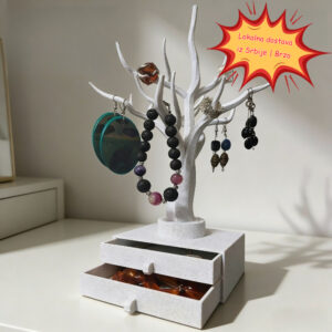 Multifunkcionalno 3D štampano drvo za nakit sa bazom za odlaganje sa fiokama, isporučuje se direktno iz lokalne skladište u Srbiji, dekorativna kutija za odlaganje za toaletni stočić