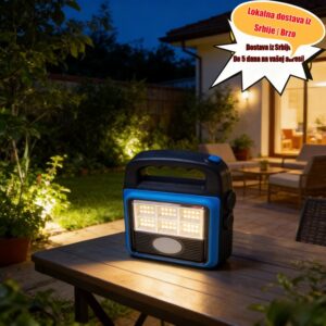 Odlična Ponuda! Višenamenska Kamperska Hitna Lampica, Solarna Prenosiva Lampica, Izdržljiva i Prenosiva, Podržava USB Punjenje, Pogodna za Korišćenje na Otvorenom i u Kući