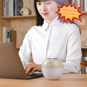 Osvježivač zraka sa USB priključkom, veliki izlaz magle, novi Mjesečev cvijet, sa šarenim ambijentalnim osvjetljenjem za vlaženje zraka na radnoj površini