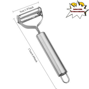 Ljuštilica za povrće od nerđajućeg čelika koja služi višestruju namenu, idealna za rendanje voća i krompira, savršena za poslovne i opuštene prilike, ručna kuhinjska alatka koja ne treba struju, pogodna za restorane.