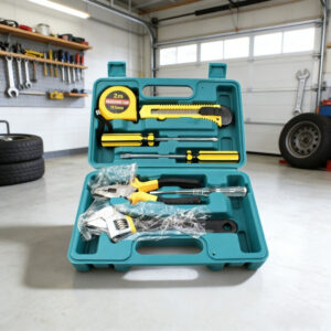 8 komada Multifunkcionalni Set Alata za Domaćinstvo | Osnovni Set Metalnih Ručnih Alata sa Prenosivom Kutijom za Skladištenje za Kućne Popravke & Svakodnevnu Upotrebu