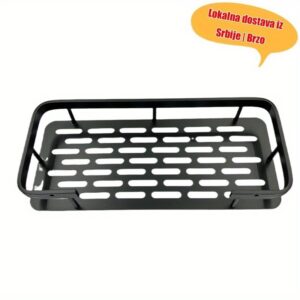 Robusna Polica za Kupatilo – Štedi Prostor, Montaža bez Bušenja, Organizator za Kupatilo i Kuhinju, Balkon – Drži Toaletne Potrepštine, Peškire, Lako Čišćenje, Elegantan Dizajn, Izdržljiva Konstrukcija, Zidna Polica, Osnovno za Stan