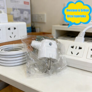 Kompaktni električni putni utikač sa odvojivom modularnom olom utičnicom, pogodan za kućnu i kancelarijsku upotrebu, sa evropskim, nemačkim, francuskim i korejsko-ruškim standardima