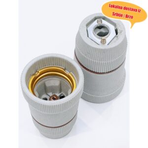 Visokotemperaturno otporna keramička nosačica za sijalicu, E27 navojni priključak, industrijski dodatak za rasvjetu, vatrootporna izolirana baza za sijalicu