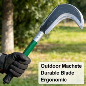 Teška zakrivljena sekira za travu, nož za čišćenje grmlja od visokougljeničnog čelika sa neklizajućim drškom za baštovanstvo, poljoprivredu i sečenje grmlja na otvorenom