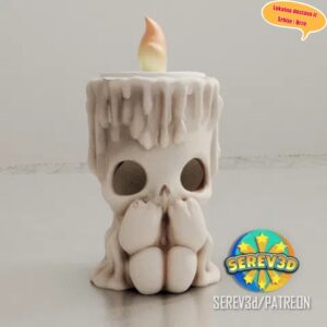 Božićni 3D štampani slatki i jezivi svećnjaci