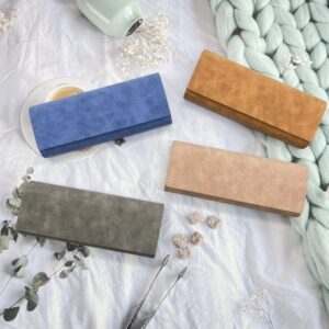 Elegantna futrola za muške naočare od kože sa opcijom logotipa – Izdržljiva metalna kutija, zaštitna kutija otporna na ogrebotine, višebojne opcije (crna, braon, siva) | Moderan i siguran držač za naočare za svakodnevnu upotrebu, putovanja