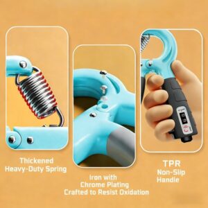 Podesivi jačalica za hvat (5-60kg) sa brojačem, profesionalni alat za trening podlaktice i zgloba za rehabilitaciju i fitnes