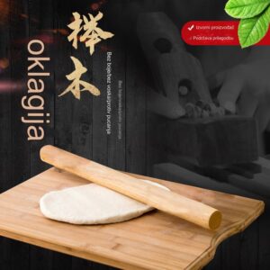 Drveni valjak za pecivo nelepljiva povrsina za testo