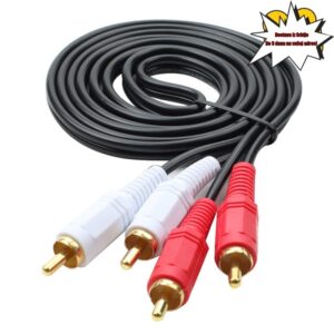 Audio kabl 2 na 2 crveni i beli pojačalo zvučnik audio kabl par kabl za snimanje 1,5 metara