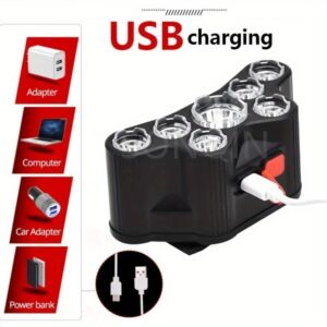 4 Moda Jaka LED Naglavna Lampa sa Punjivom Baterijom za Kampovanje i Pecanje