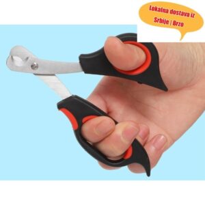 Mačji šišač i brusilica za levostrane mačke sa turpijom – Ergonomska neklizajuća gumena zaštita prstiju, sigurno oštro sečivo za precizno šišanje, izdržljiv alat za negu kućnih ljubimaca (idealno za levostrane vlasnike), profesionalna makazica za stanjivanje, ravna makazica za pse, oprema za negu pasa, dodatak za negu pasa, makazica za ovce