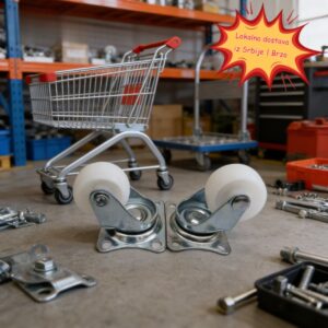 Točkići sa malim belim točkom od 1/1.5/2 inča za nameštaj, dostava lokalno u Srbiji, točkići za pomeranje lake opreme