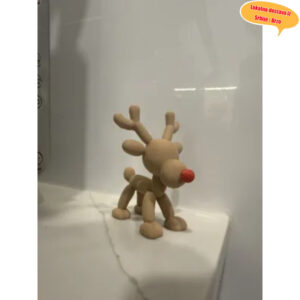 3D Štampana Nordijska Dekoracija u Obliku Psa od Balona za Božić, Kreativni i Minimalistički Ukras za Kuću za Dnevnu Sobu ili TV Ormarić