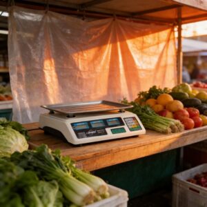 Digitalna vaga za komercijalnu upotrebu | Precizan alat za merenje za prodavnice i kućnu kupovinu na veliko, plastika, napajanje preko utikača, radni napon 110V-240V, bezbedna za kontakt sa hranom