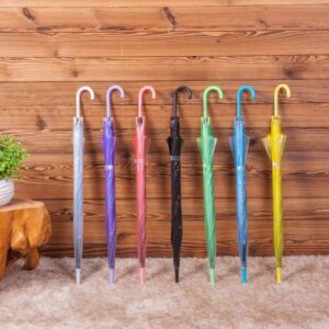 Dečiji automatski otvarajući providni kišobran sa dugom drškom – automatsko otvaranje/zatvaranje (za pomoć), kišobran pogodan za putovanja i kišne dane