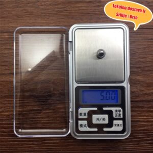 Elektronska kuhinjska vaga sa platformom od nerđajućeg čelika i funkcijom tare – Visoko precizna digitalna vaga za kupatilo/kancelariju, prenosiva džepna vaga sa konverzijom jedinica (lb/oz/g/ml), napaja se baterijama, plastična konstrukcija bezbedna za hranu za pečenje, kuvanje