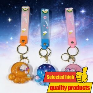 Privezak za ključeve u obliku boce sa peskom i cvetnim kanapom, pogodan za rančeve i ključeve od automobila, savršen kao poklon za Božić, Novu godinu ili Dan zaljubljenih