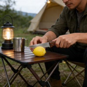 12 komada sklopivih noževa za privezak – Alati sa drvenom drškom za svakodnevno otvaranje paketa i kampovanje