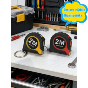 Renovacija i Popravka Pomoćnik – 2 Metra Mini Merač Traka na Lančiću, Prenosivi Merni Alat, Komplet za Popravku Doma