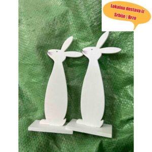 Uskršnji ukrasi – Drveni privjesci u obliku zeca