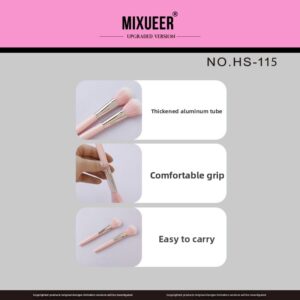 Profesionalni set četkica za šminkanje za početnike, prenosivi set četkica za rumenilo i senke sa češljem za trepavice, osnovni alati