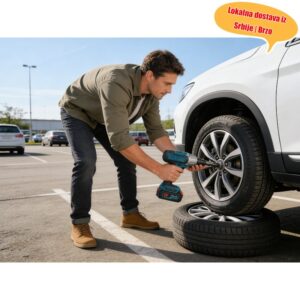 Odlična ponuda! Beščetkasti električni ključ, visokog obrtnog momenta, litijum-jonski udarni ključ, set udarnih ključeva sa nastavcima za auto popravke, profesionalni alat za auto servis