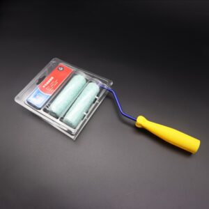 Profesionalni set četkica za farbanje i teksturiranih valjaka – Robusna plastična drška sa plavim čekinjama za lateks boje, lažne završne obrade, zidove, plafone, uradi sam i komercijalne projekte – Komplet aplikatora za više površina