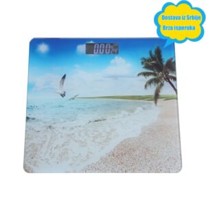 Elektronska vaga sa staklenom površinom, akrilnim kućištem i UV štampom za merenje telesnog masnog sloja