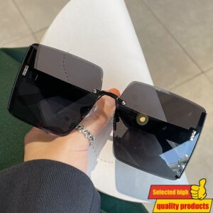 Vrhunske četvrtaste naočare bez okvira sa zakošenim sočivima za žene | Moderne i elegantne, laskaju veličinama lica, metalni i acetatni okvir, ležeran stil